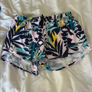Old Navy Women's Tropical Print Athletic Shorts - Black, Pink, Green, Yellow